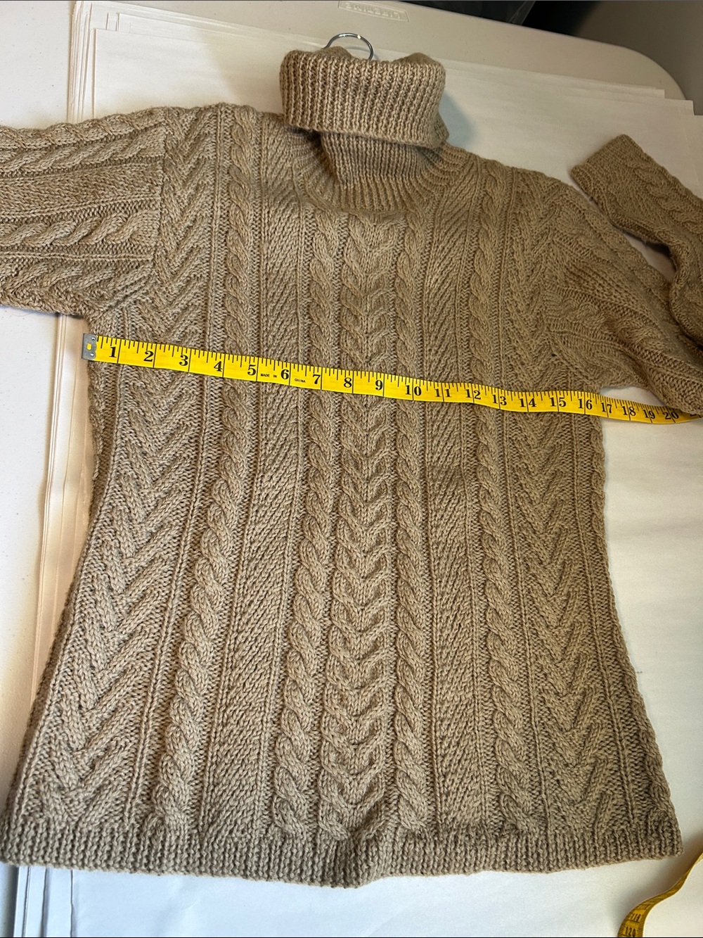 Lauren Ralph Lauren Wool Hand Knit Chunky Cable Knit Turtleneck Fisherman Sweate - Picture 5 of 11